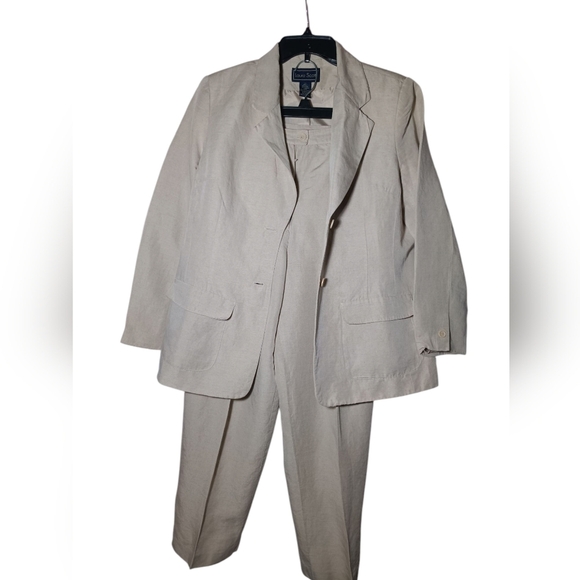 Linen Blend Cream Suit by Jones New York - Picture 1 of 9